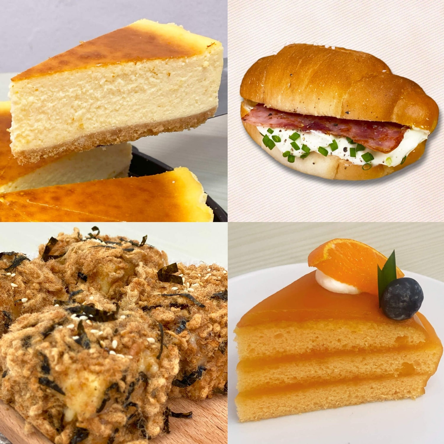 เบเกอรี่สำหรับส่งด่วนในพัทยา - ชีสเค้กสดใหม่, ชิโอะปัง, หมูหยอง, เค้ก